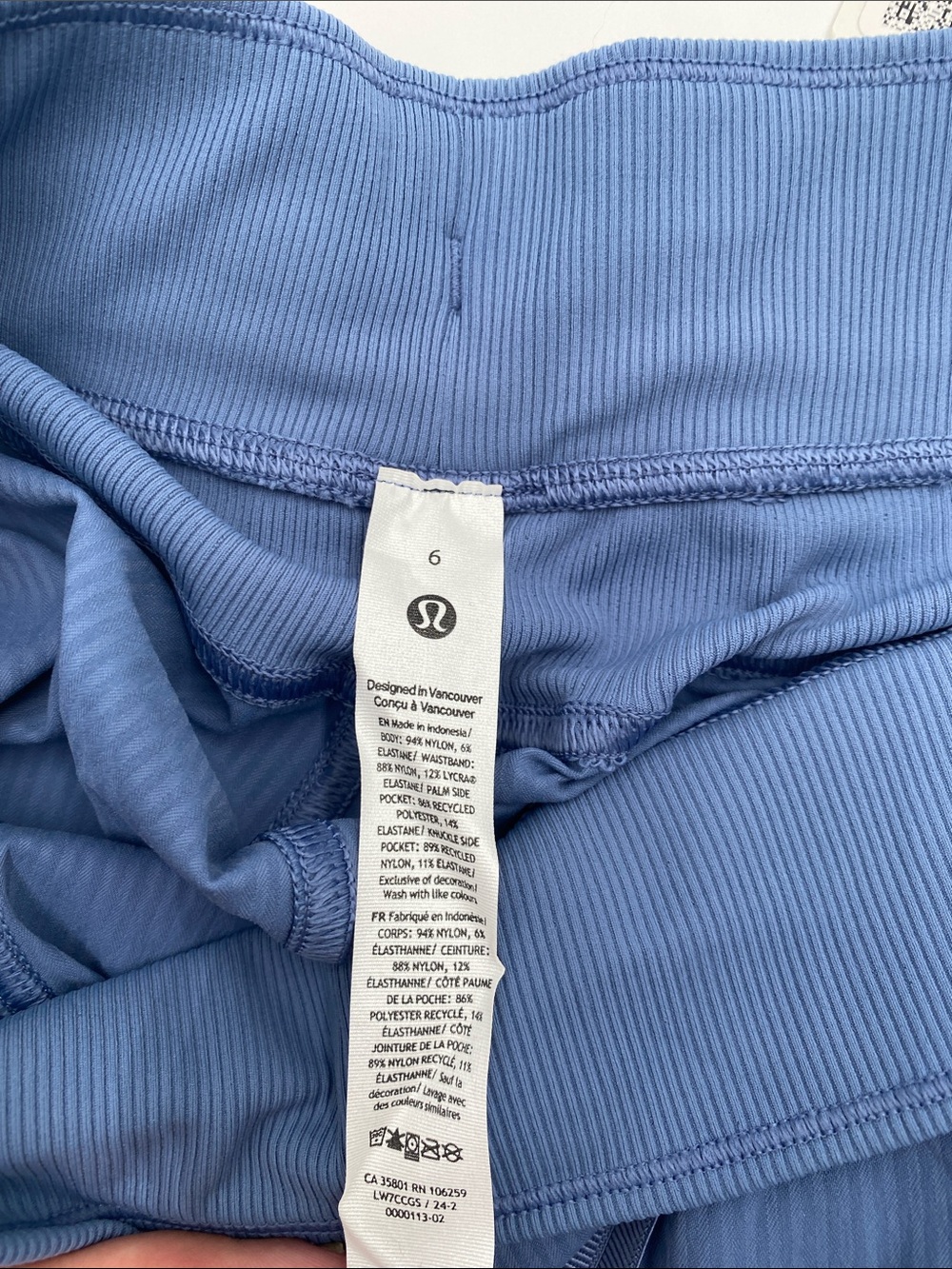 lululemon NWT Dance Studio Short Oasis Blue Size 6, 3.5”inseam - Picture 5 of 6